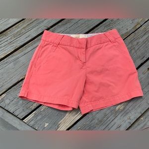 J crew shorts melon size 4 classic twill chino broken in